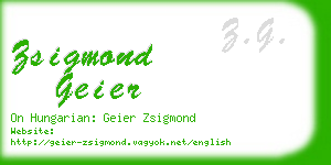 zsigmond geier business card